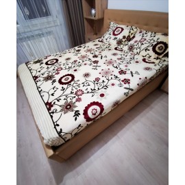 Husa de pat Cocolino pentru pat dublu imprimeu floral