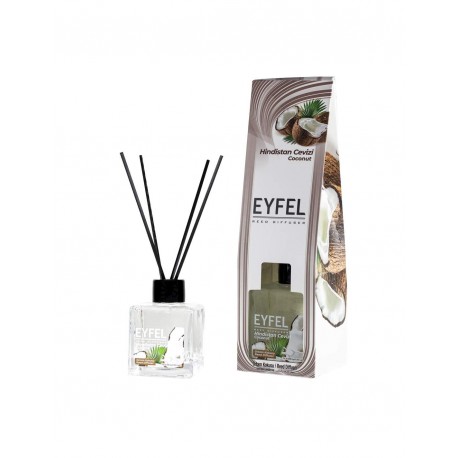 Odorizant cameră Eyfel cu bețișoare aromă de NUCA DE COCOS 120 ml