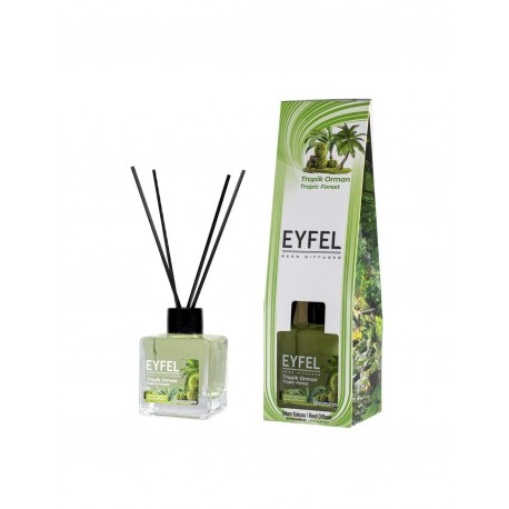 Odorizant cameră Eyfel cu bețișoare aromă de PADURE TROPICALA 120 ml